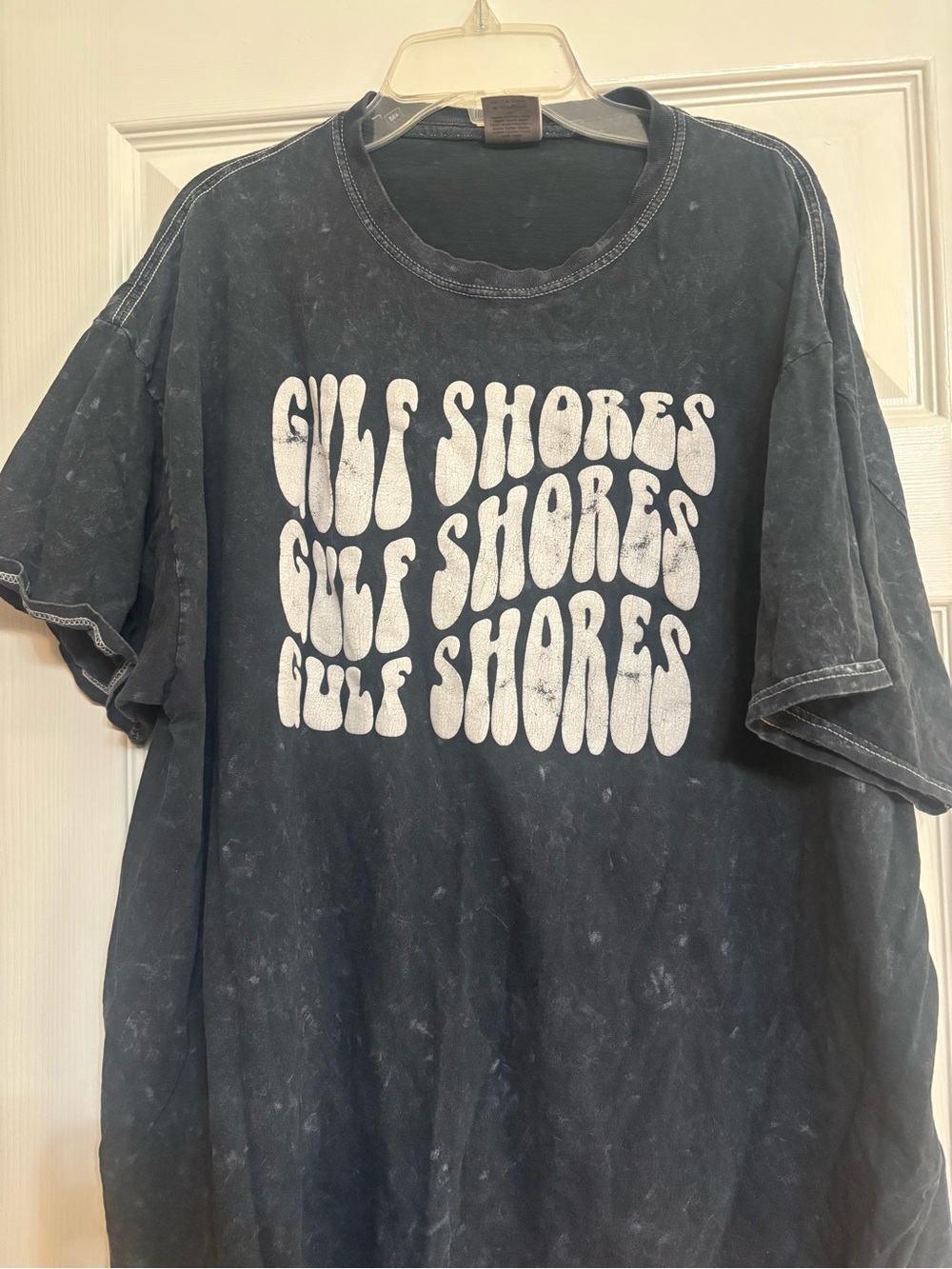 Girlie Girl Gulf Shores AL beach Tee in Distressed smoky color 2xl